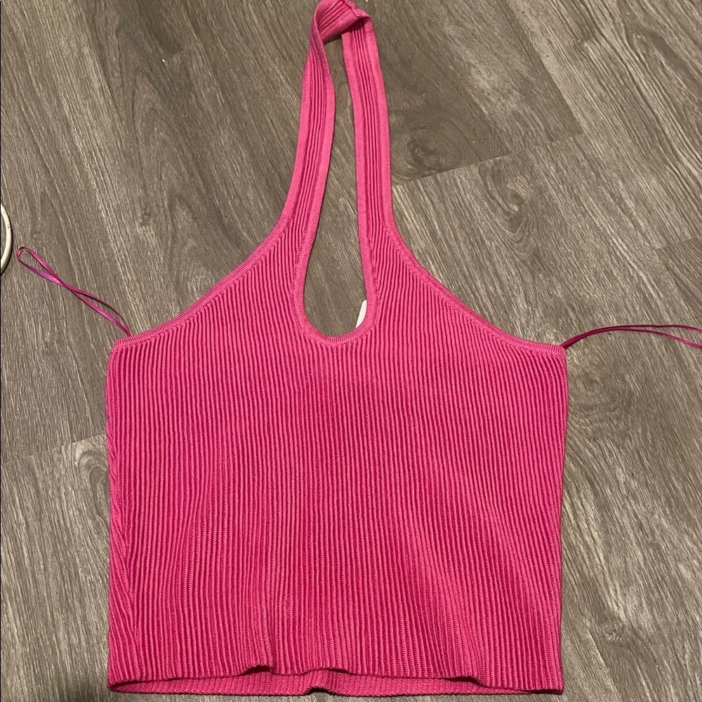 GB Girls Vibrant Pink Ribbed Tank Top